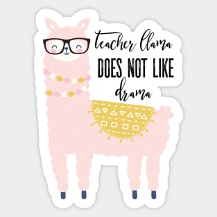 Teacher Llama Does Not Like Llama Sticker